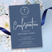 Azure Zegeningen Jongens Bevestigingsuitnodiging Kaart