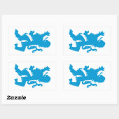 Azuren Beierse Leeuw Rechthoekige Sticker (Vel)