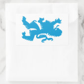 Azuren Beierse Leeuw Rechthoekige Sticker (Tas)