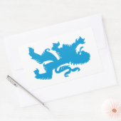 Azuren Beierse Leeuw Rechthoekige Sticker (Envelop)