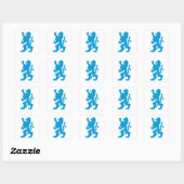 Azuren Beierse Leeuw Vierkante Sticker (Vel)