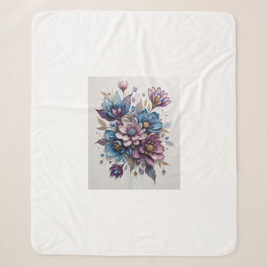 Azuren Bloemensymfonie Sherpa Deken (Voorkant)