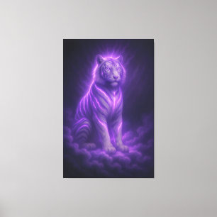 Azuren Donder Witte Tijger – Hemelse Majesteit Canvas Afdruk