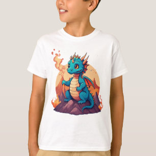 Azuren Drakenember op Lava – Mythisch Vuur & Ijs T-shirt