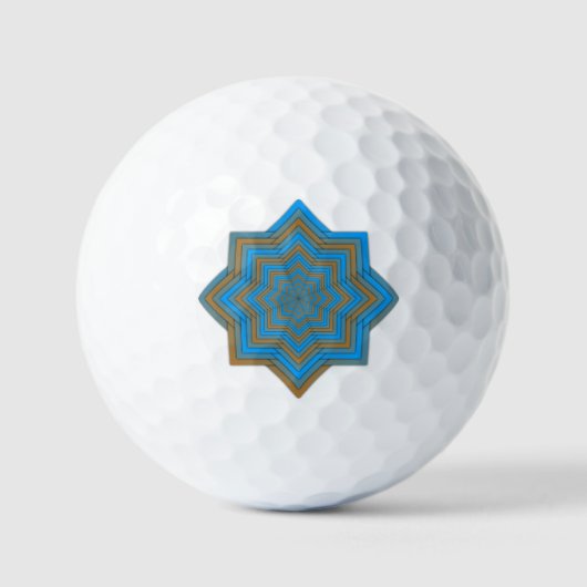 Azuren en Ember Ster Golfballen (Voorkant)