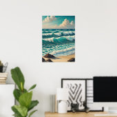 Azuren Kam Tide Poster (Thuiskantoor)