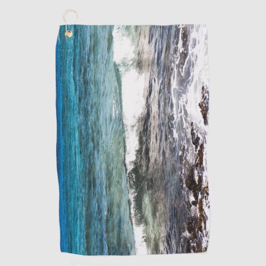 Azuren Oceaan  Golfhanddoek (Voorkant)