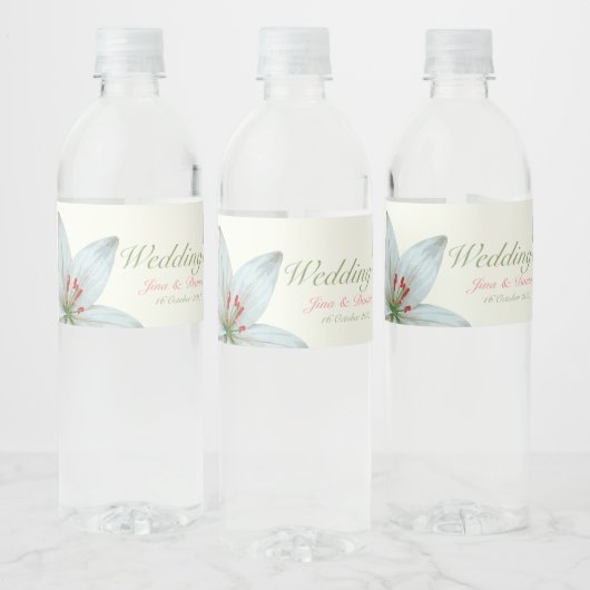 Azurene Bloei Waterfles Etiket (Flessen)