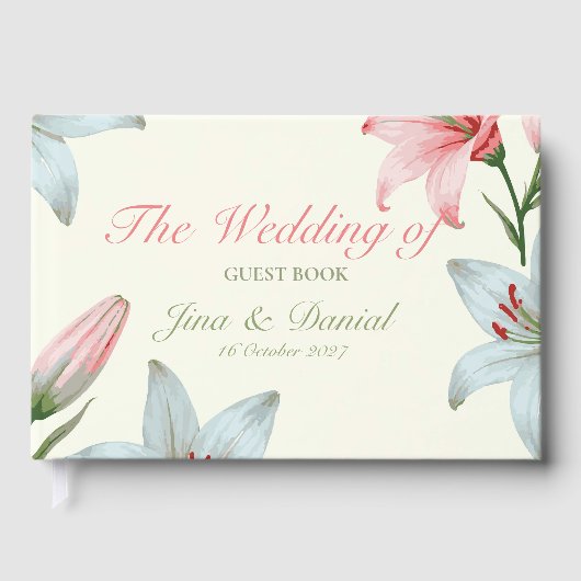 Azurene Bloem Gastenboek (Voorkant)