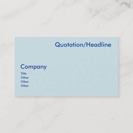 Azuretisch wit visitekaartje (Achterkant)