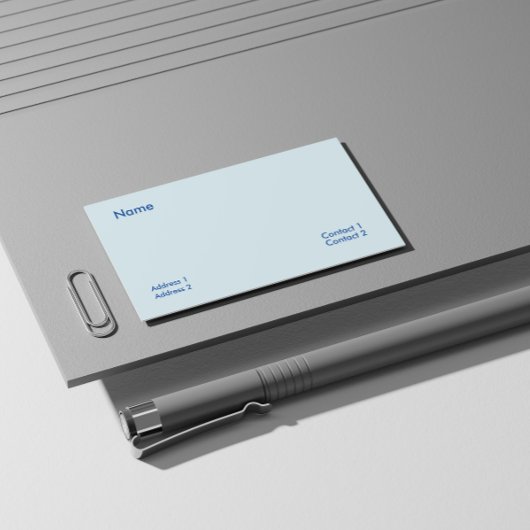 Azuretisch wit visitekaartje