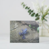 Azureus Poison Dart Frog Briefkaart (Staand voorkant)