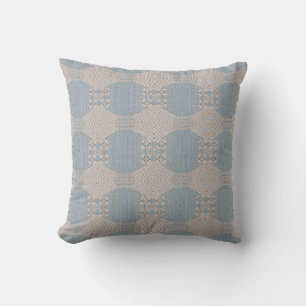 Azurévia Kant – Poederblauw & Ivoor Geometrisch Kussen