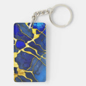 Azuriet en goudgeïnspireerde Sleutelhanger (02) (achterkant)