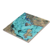 Azuriet en Malachite Tegeltje (Zijkant)