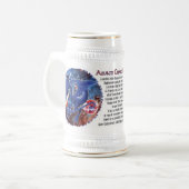 Azuriet Kosmische Draak Bierpul (Voorkant links)