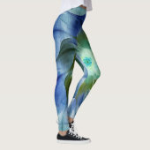 Azuriet Malachiet Vlammende Fractale Bloem Leggings (Rechts)