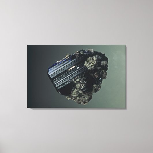 Azurietkristallen, een kleine kern van koper, Tsum Canvas Afdruk (Voorkant)