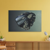 Azurietkristallen, een kleine kern van koper, Tsum Canvas Afdruk (Insitu (Woonkamer))