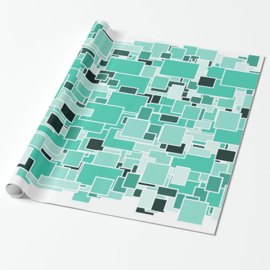 Azuristische Chaos Cadeaupapier (Uitgerold)