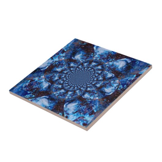 Azurite Blue Bathroom Tile Tegeltje (Zijkant)