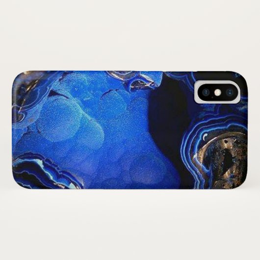 Azurite Blue Sapphire Cobalt Gemstone Case-Mate iPhone Case (Achterkant (horizontaal))