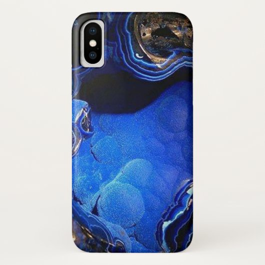 Azurite Blue Sapphire Cobalt Gemstone Case-Mate iPhone Case (Achterkant)