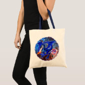Azurite Cosmic Dragon Canvas tas (Voorkant (product))