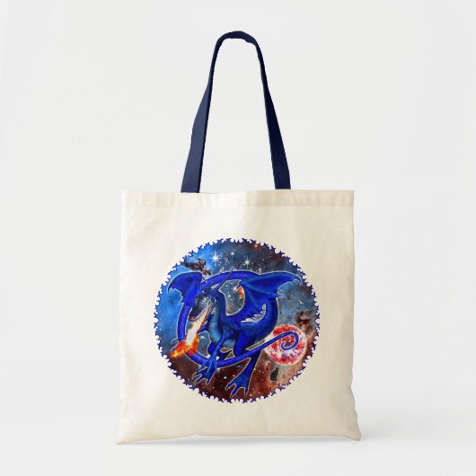 Azurite Cosmic Dragon Canvas tas (Voorkant)