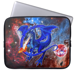 Azurite Cosmic Dragon-laptophoes Laptop Sleeve