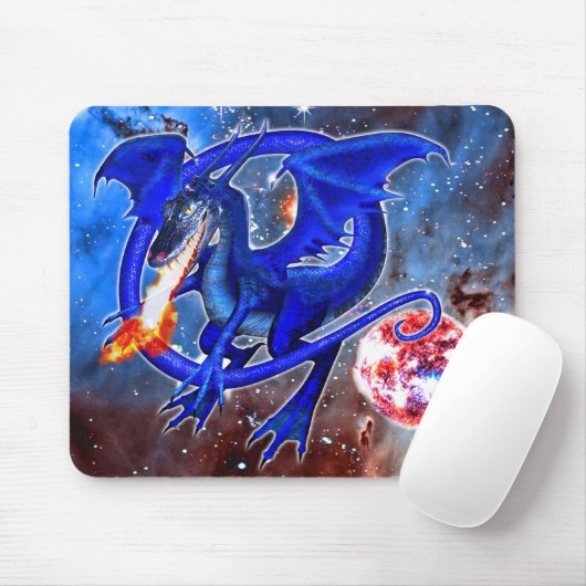 Azurite Cosmic Dragon Muismat (Met muis)