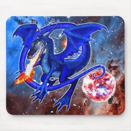 Azurite Cosmic Dragon Muismat (Voorkant)