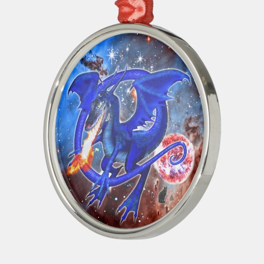 Azurite Cosmic Dragon Ornament (Links)