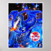 Azurite Cosmic Dragon Poster (Voorkant)