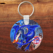 Azurite Cosmic Dragon Sleutelhanger (Voorkant)