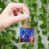 Azurite Cosmic Dragon Sleutelhanger (Hand)