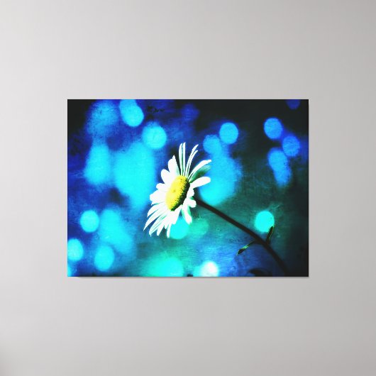 Azurite Malachite Daisy Wrapped Canvas Afdruk (Voorkant)
