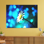 Azurite Malachite Daisy Wrapped Canvas Afdruk (Insitu (Woonkamer))