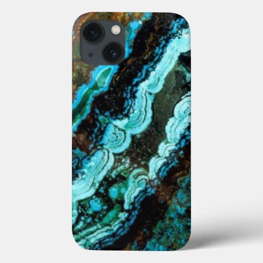 Azurite Malachite Gemstone iPad Case (Achterkant)
