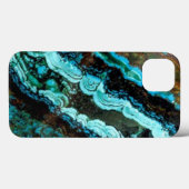 Azurite Malachite Gemstone iPad Case (Achterkant (horizontaal))