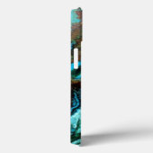 Azurite Malachite Gemstone iPad Case (Achterkant / Rechts)