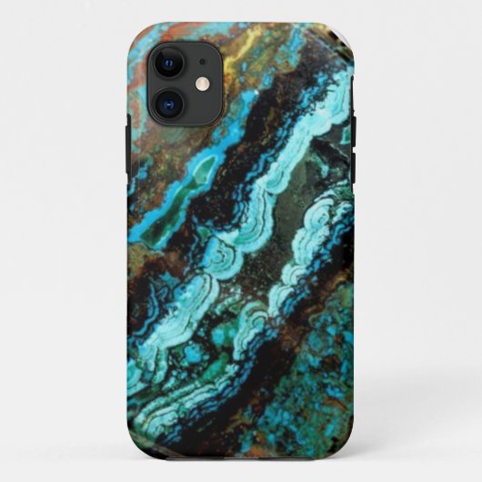 Azurite Malachite Gemstone iPhone 5 hoesje (Achterkant)