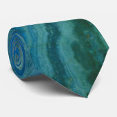 Azurite Malachite Geode Stropdas (Opgerold)