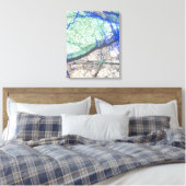 Azurite Malachite Stone op verwaterd Canvas Afdruk (Insitu (Slaapkamer))