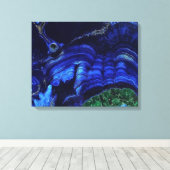 Azurite Malachite Stone op verwaterd Canvas Afdruk (Insitu (Houten vloer))