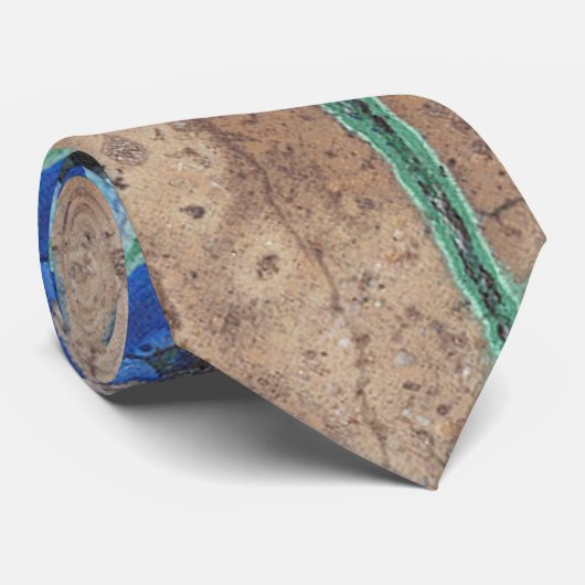 Azurite Malachite Stropdas (Opgerold)