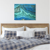 Azurite Malachite Wrapped Canvas Print (Insitu (Slaapkamer))