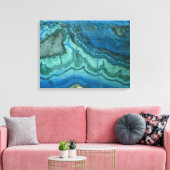 Azurite Malachite Wrapped Canvas Print (Insitu (Woonkamer))
