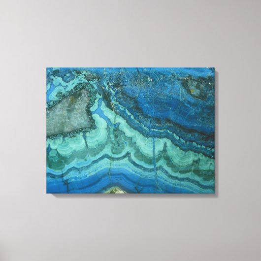 Azurite Malachite Wrapped Canvas Print (Voorkant)
