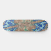 Azurite Stone Beige en Turquoise Persoonlijk Skateboard (Horizontaal)